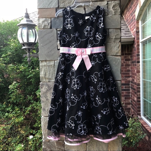 Rare Editions Sleeveless Dress w Butterflies Sz 12 - Picture 2 of 6